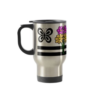 Butterfly and Flowers mug