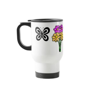 Butterfly and Flowers mug