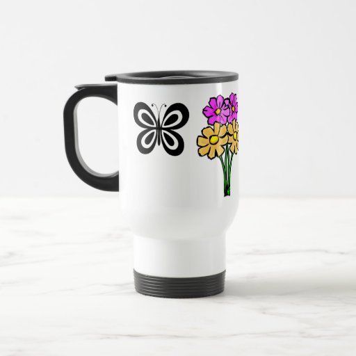 Butterfly and Flowers Mugs