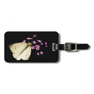 Butterfly and Flowers Tag For Luggage
