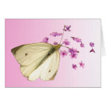 Butterfly and Flowers Thank You Card
