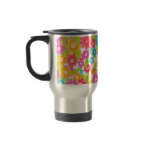 Butterfly and flowers Travel mug