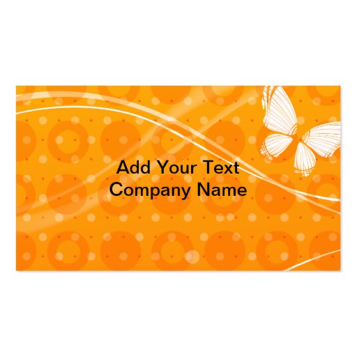 Butterfly and Pattern Business Card Template (front side)