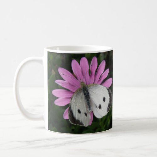 Butterfly and Pink Flower Mug mug