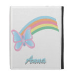 Butterfly and Rainbow Customizable iPad Folio Cases