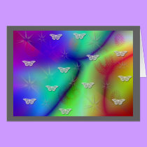 Butterfly and Stars Card