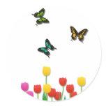Butterfly and Tulips stickers
