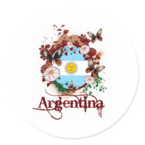 Butterfly Argentina Round Sticker