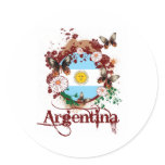 Butterfly Argentina Round Sticker
