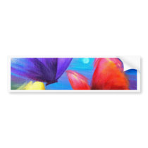 Butterfly Art Painting - Multi bumper stickers