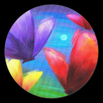 Butterfly Art Painting - Multi stickers