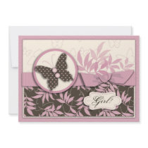 Butterfly Baby Invitation Card