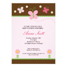 Butterfly Baby Shower Invitation