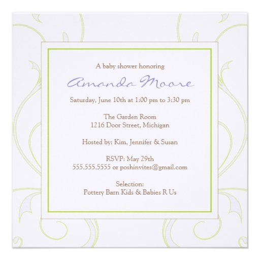 Butterfly Baby Shower Invitation