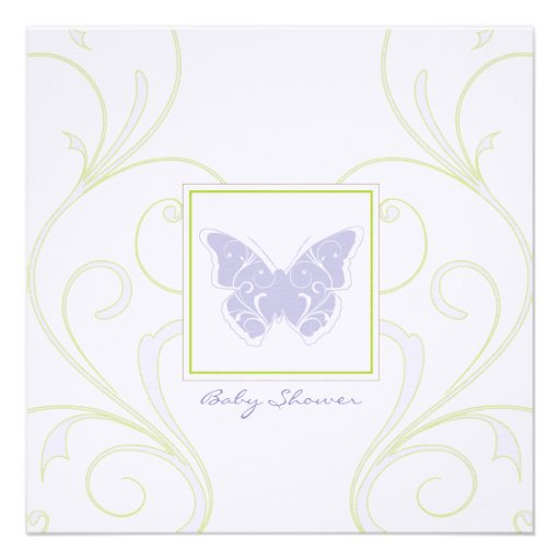 Butterfly Baby Shower Invitation