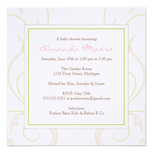Butterfly Baby Shower Invitation