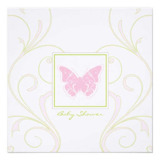 Butterfly Baby Shower Invitation