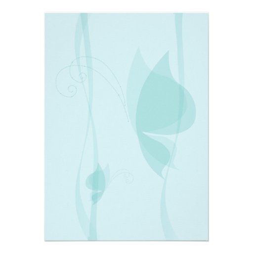 Butterfly baby shower invitation - blue