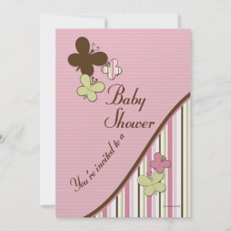 Butterfly Baby Shower Invitation Template