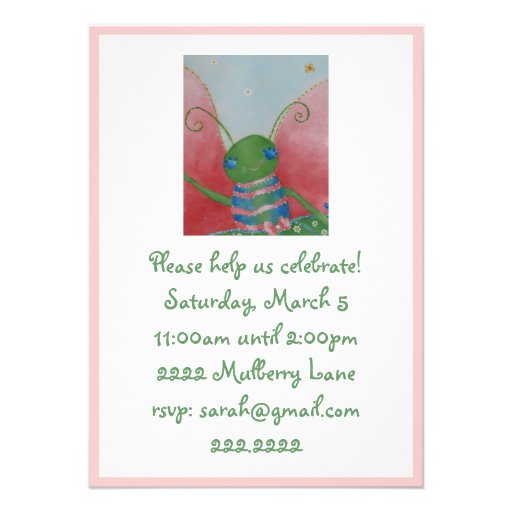 Butterfly ballerina invitation