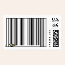Butterfly Barcode Postage stamps