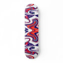 Butterfly Bat in red, white and blue on Skateboard