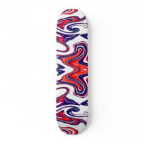 Butterfly Bat in red, white and blue on Skateboard
