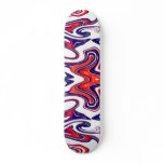 Butterfly Bat in red, white and blue on Skateboard