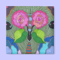 Butterfly--Big Rose Eyes magnets