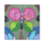 Butterfly--Big Rose Eyes Magnet