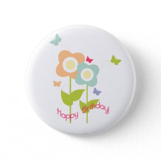 Butterfly Birthday Button zazzle_button