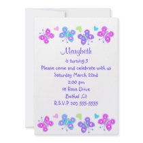 butterfly birthday invitation
