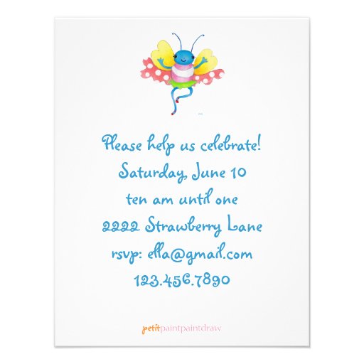 butterfly birthday invitation