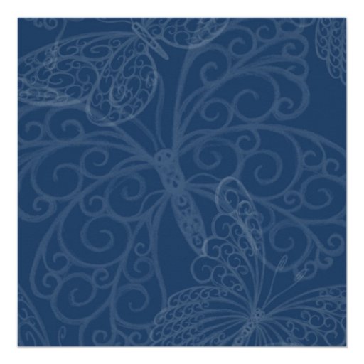 Butterfly Birthday Invitation (blue)