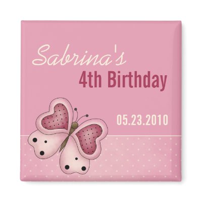 Butterfly · Birthday Invitation Magnet by CSKidsOccasions
