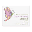 Butterfly • Birthday Invitation postcards by CSKidsOccasions Butterfly • Birthday Invitation postcards