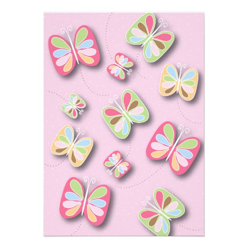 Butterfly Birthday Party Invitation Pink & Purple