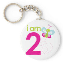 Butterfly birthday Tshirt Key Chain