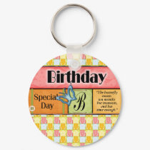 Butterfly Birthday Wishes keychains
