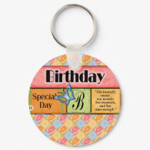 Butterfly Birthday Wishes keychains