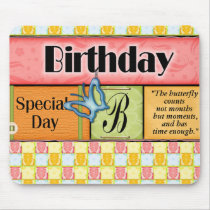 Butterfly Birthday Wishes mousepads