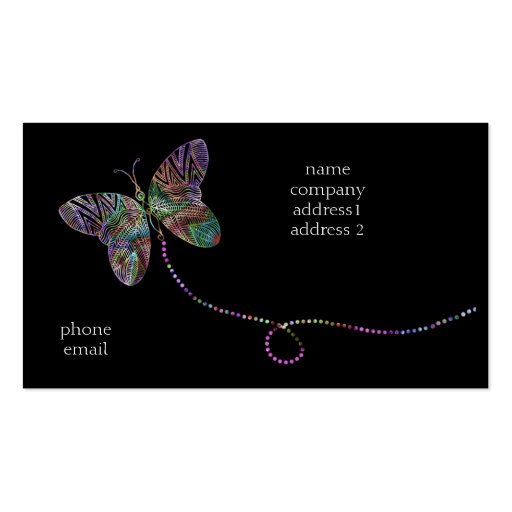 butterfly bizcard business card templates (front side)