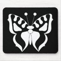 Butterfly Black/White mousepads by lonvig Butterfly Black/White mousepads