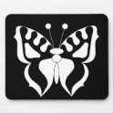 Butterfly Black/White mousepads