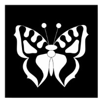 Butterfly Black/White posters