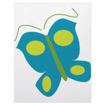 Butterfly Blue and Lime green letterhead