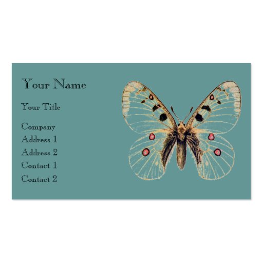 Butterfly Blue Business Card (front side)