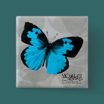 Butterfly - Blue - Button