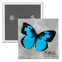 Butterfly - Blue - Button buttons