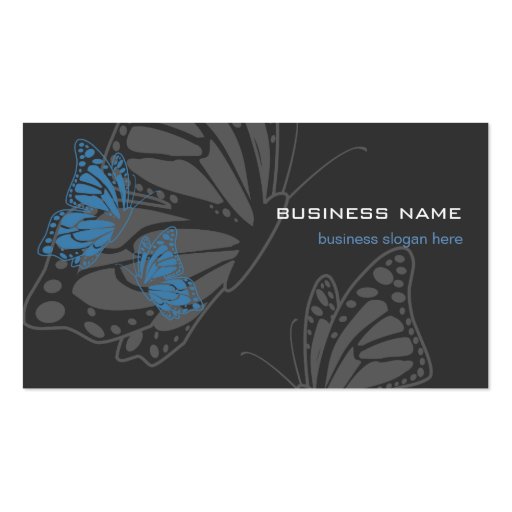 Butterfly Blue & Dark Elegant Modern Business Card Template